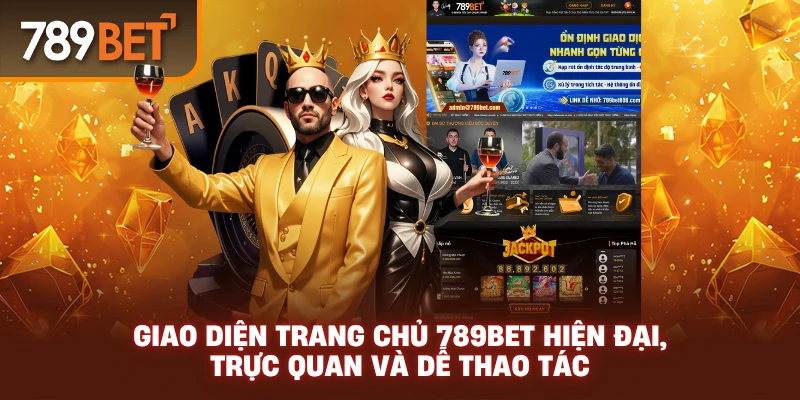 Giao diện trang chủ 789BET hiện đại, trực quan và dễ thao tác